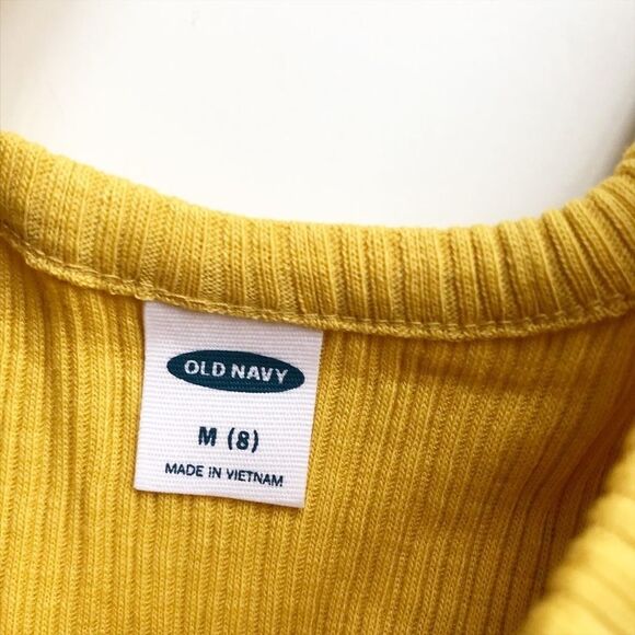 Old Navy NWT mustard ribbed tank top M(8Y) - Picture 4 of 5